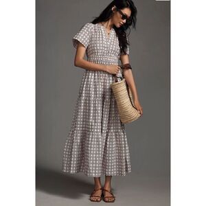 New Anthropologie The Somerset Maxi  Dress In Crimson Size Small
